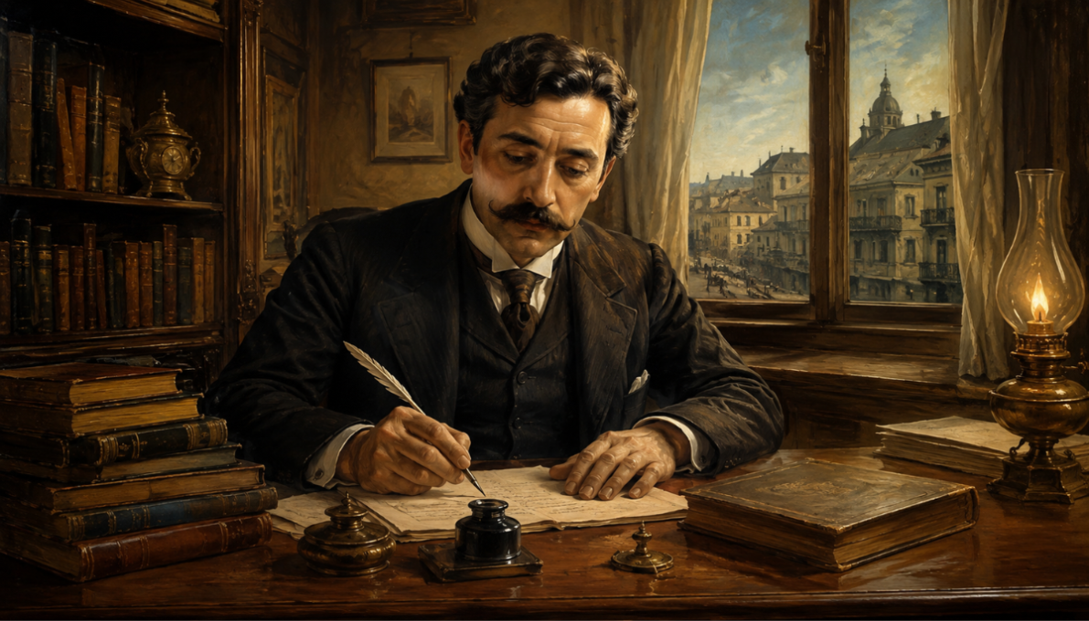 Aluísio Azevedo foi o principal nome do Naturalismo no Brasil, movimento literário que retratou a sociedade sob a ótica do determinismo biológico e social.