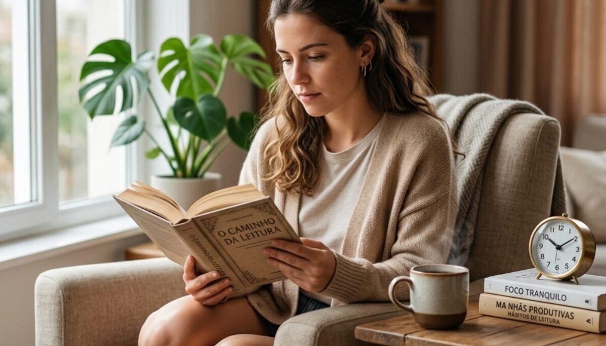 Rotina de leitura produtiva é um conjunto de hábitos estruturados que permite ler mais páginas com melhor retenção, mesmo com pouco tempo disponível.