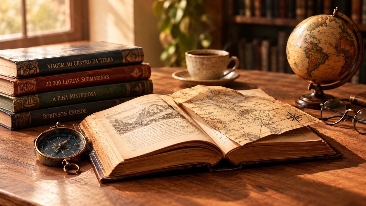 Livros de aventura clássicos são obras literárias centradas em jornadas, exploração e desafios físicos ou morais, escritas majoritariamente entre os séculos XVIII e XX